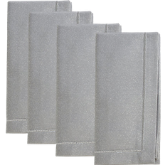 Polyester Cloth Napkins Saro Lifestyle Platine Cloth Napkin Silver (48.26x48.26)