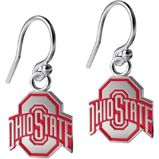 Dayna Designs Ohio State University Dangle Earrings - Silver/Red