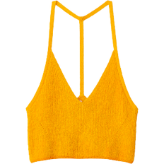 Rag & Bone Soleil Rib Crop Top - Deep Yellow