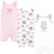 Florals Playsuits Children's Clothing Hudson Infant Girl Cotton Rompers - Tea Party