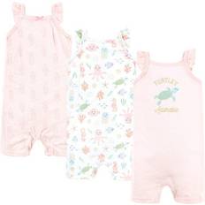 Girls - White Playsuits Hudson Infant Girl Cotton Rompers - Turtley Adorable