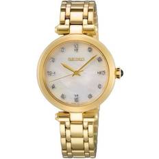 Seiko quartz watch gold Seiko Diamond Watch, 30mm Cream/Gold