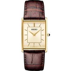 Watches Seiko Essentials Watch, 28mm Gold/Brown