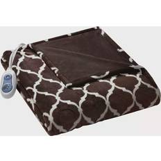 Beautyrest Oversized Ogee Heated Blankets Brown (177.8x152.4cm)