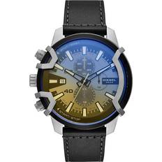 Diesel Griffed Chronograph Flerfarget Urskive Quartz DZ4584 Herreklokke Svart