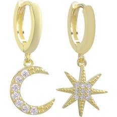 Carrie Taylor Star & Moon Earring - Gold/Transparent