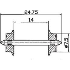 Roco Mallirautatiet Roco 40184 H0 Pyöräsarja AC 2 kpl