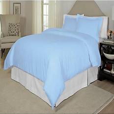 Percale Duvet Covers Pointehaven Printed 300 Thread Count Duvet Cover Blue (269.24x233.68)