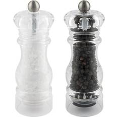 Grunwerg G-MILL Round Pepper & Salt Mill 2 Piece 14cm Spice Mill