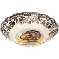 Spode Woodland Turkey Daisy Brown Bowl