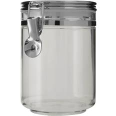 Silver Kitchen Containers Premier Housewares Gozo Round Canister Silver Finish Lid Medium Kitchen Container