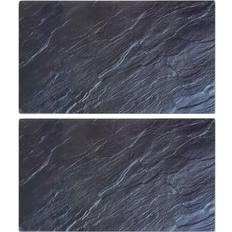 vidaXL 2 pcs with Natural Stone Pattern Tempered Chopping Board