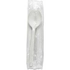 BWKSSHWPPWIW Heavyweight Wrapped Polypropylene Soup Spoon, White Soup Spoon