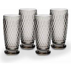 Gray Glasses Villeroy & Boch Boston 13.5 oz. Lead Free Crystal 6.25 H x 3.0 W in Drinking Glass