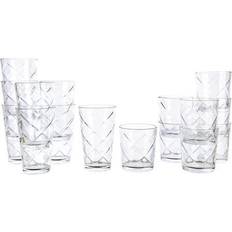 Gibson Home Lattice Glass 16