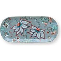 Køkkentilbehør PiP Studio Flower Festival Serveringsfad 33,3x15,5 cm Light Blue Serveringsfad