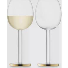 Gold Wine Glasses LSA International Luca Wine Set of 2 Clear/Gold Wine Glass