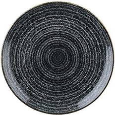 Churchill Tallerkener Churchill Studio Prints Homespun Charcoal Black Coupe Plate 217mm Asiet 12stk