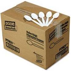 Dixie Plastic Cutlery, Mediumweight Teaspoons, White, 1000/Carton Tea Spoon