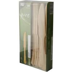 Papstar Couteaux, bois "pure" 20,5 cm "Vintage"