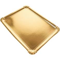 Papstar Serveringsfat Papp Rektangulär Guld 5-pack