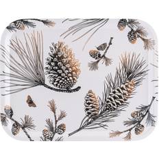 Ary Home Bandeja Pine Cone 28x36 cm Cotton White Bandejade servicio