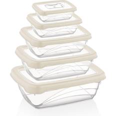 Herzberg 5 stykker Bio Saver Box Set Elfenben Køkkenudstyr