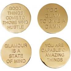 Classic Collection Quote Mässing Glasunderlägg