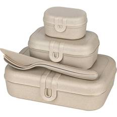 Beige Ruokasäiliöt Koziol Pascal Ready Set of 3 x Lunchbox ja Aterimet