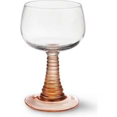 Rosa Copas de Vino Swirl Glass - Nude / Apricot/Copper Copa de Vino