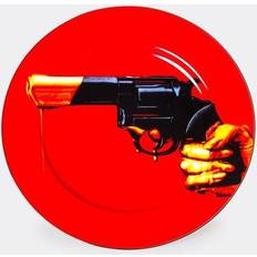Seletti Revolver 27 Cm Middagstallerkner Porcelæn Rød 16917 Flad tallerken 27cm