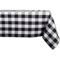 Design Imports Buffalo Check Tablecloth Black, White (213.36x152.4cm)