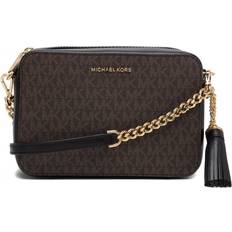 Michael Kors Ginny Medium Logo Crossbody Bag - Brown/Black