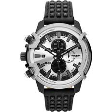 Diesel DZ4571 Griffed Silverfärgad/Läder Ø48 mm