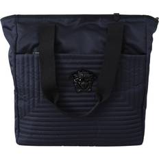 Men - Multicoloured Totes & Shopping Bags Versace Men's Nylon Tote Bag Blue 8053850331093