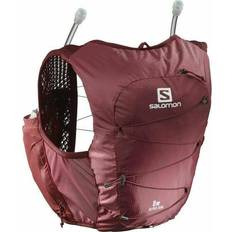 Synthetic Material Running Backpacks Salomon Women's Active Skin 8 Set - Red/Cabernet