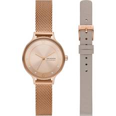 Skagen Anita Lille Three-Hand Rose Gold Mesh Set Rose Gold