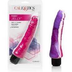 Multicoloured Vibrators Sex Toys Funky Jelly Vibe 7.5 Inches Pink/purple in stock