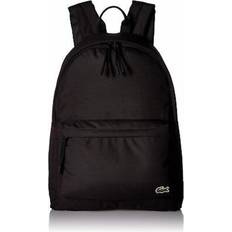 Lacoste Backpacks Lacoste Unisex Neocroc Classic Solid Canvas Backpack Black