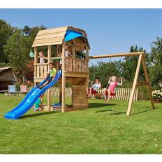 Ankor Utomhusleksaker Jungle Gym Lektorn Barn Gunga/Sand/Blå Rutschkana