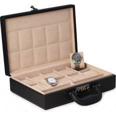 Combination lock box Bey-Berk 10 Watch Storage Box with Handle & Combination Lock