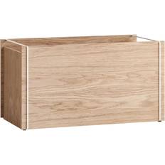 Blanc Boîtes de rangement Moebe En Chêne 33x60 cm Bois Naturel Boîte de rangement