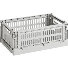 Gule Oppbevaringskurver Hay Colour Crate S Light Grey Oppbevaringskurv