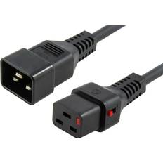 Iec c19 MicroConnect strømkabel IEC 60320 C19 til IEC 60320 C20 1 m