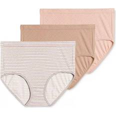 5XL Panties Jockey Elance Breathe Brief 3-pack - Sheer Nude/Whisper Stripe/Light