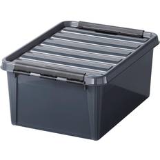 Plastkasse med låg SmartStore Classic 15 Gray Opbevaringsboks 15L 10stk