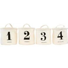 House Doctor Kurve House Doctor Opbevaringskurve Med Print 1-2-3-4 Kurv 20cm