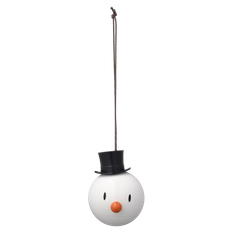 Vita Julgranspynt Hoptimist Snowman Ornament, vit Julgranspynt