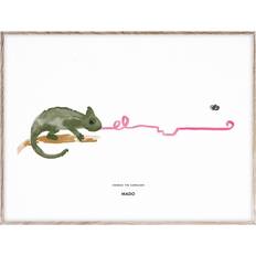 Paper Collective Mado Charlie The Chameleon 50x70 Cm Munken Lynx Papper Vit Poster