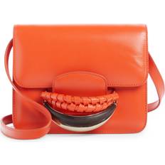 Chloé Kattie Embellished Leather Cross-Body Bag - Orange